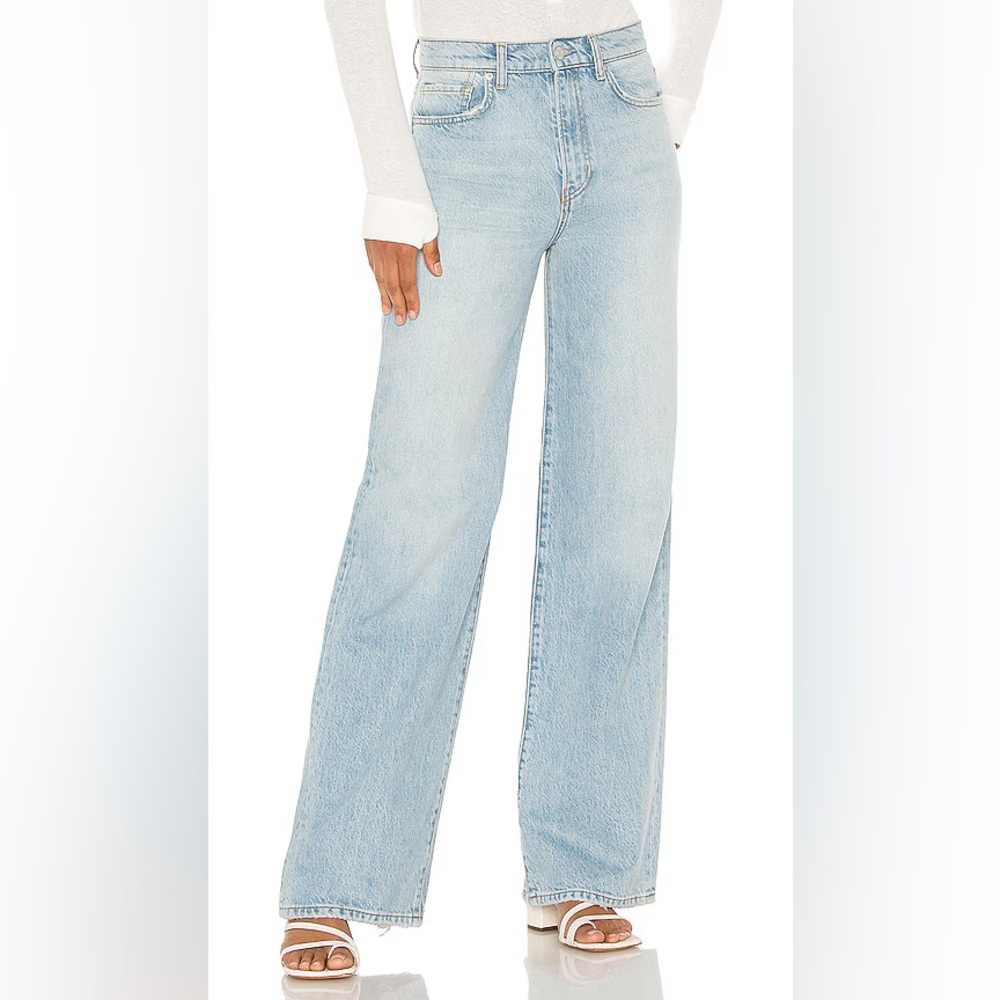 NWT Free People Astoria‎ Wide leg Jean in color seafoam size 27